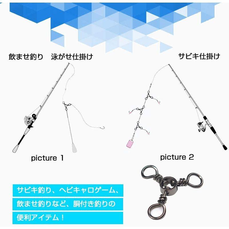 海外正規品 三又サルカン トリプル サルカン 釣りスイベルスナップ 赤玉付き 釣りコネクター サビキ仕掛け 胴付き仕掛け用 80本セット lb 49 Materialworldblog Com