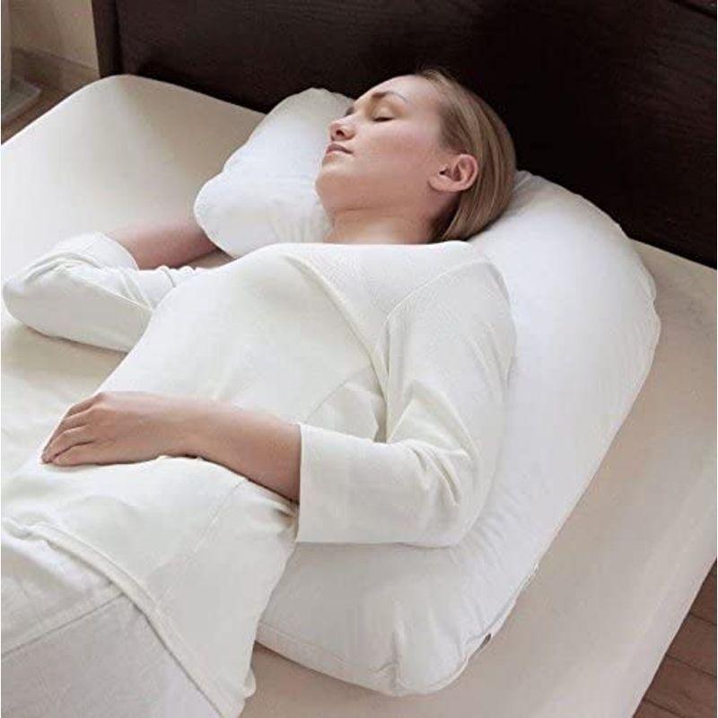 横向き寝用枕 56×66×27cm ホワイト フォスフレイクス (fossflakes 