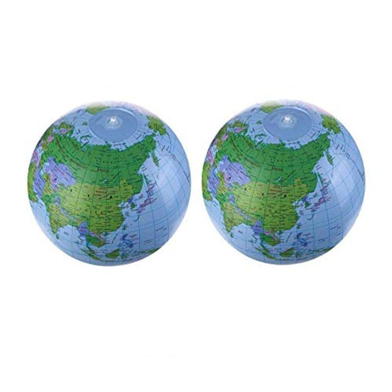 ビーチボール地球儀 2 個セット 世界地図 知力育て お洒落なおもちゃ 英語併記付きの地球風船 バルーン グローブボール 空気入れのおもちゃ Muy Linda 通販 Yahoo ショッピング