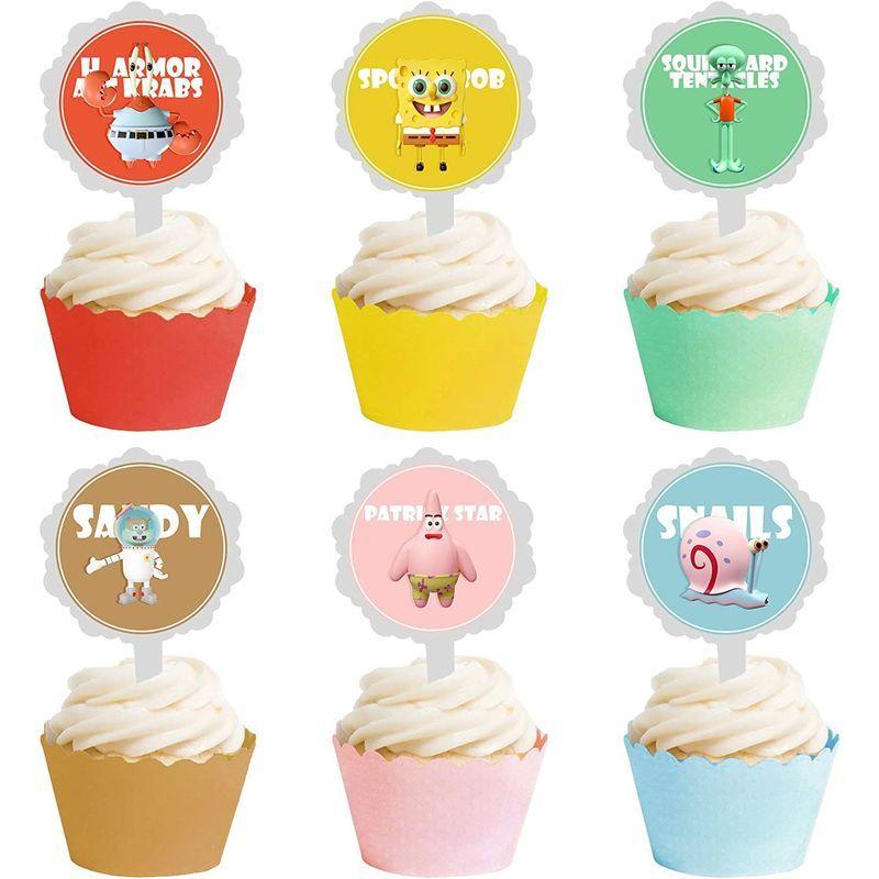 スポンジボブ 誕生日 飾り付け パーティー セット キャラクター イエロー 可愛い 3 カラフル 子供 男の子 女の子 ケーキトッパー バル Muy Linda 通販 Yahoo ショッピング