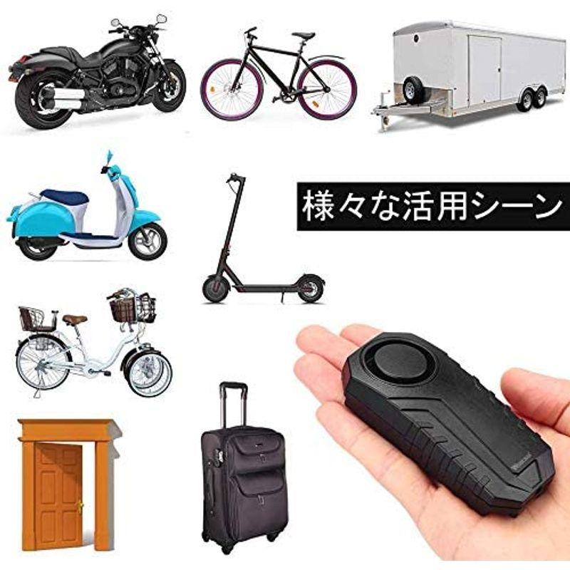 3段音量調節可能 バイク防犯アラーム,自転車防犯ブザー,IP55防水,113dB大音量,7段階振動感度,バイク盗難防止,グッズ 防犯ブザー,|muylinda|03