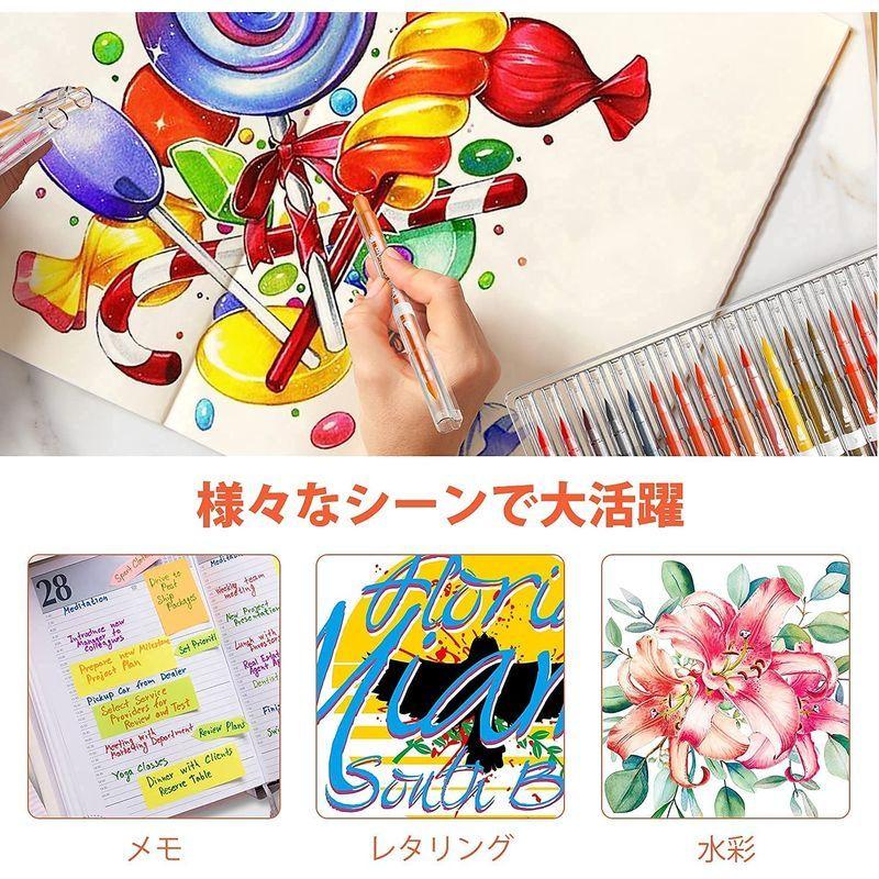 Ohuhu 水性マーカー 60色 マーカーペン イラストマーカー 筆先 筆 極細 アートマーカーペン 水彩ペン 水性インク 鮮やか イラスト Muy Linda 通販 Yahoo ショッピング