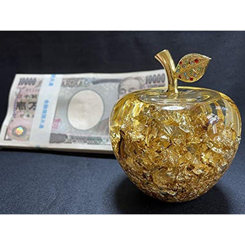 新品 金箔入り 黄金のリンゴ 金箔 風水 リンゴ 置物 オブジェ インテリア おしゃれ かわいい アップル 金箔 金 金色 本物 100万円札束付 Rakuten Turningheadskennel Com