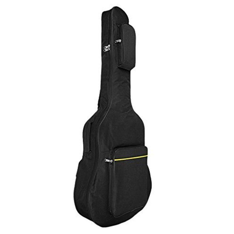 アコースティックギター ギターケース 41寸 黒 エレキギター ソフトケース オクスフォード製 丈夫 軽量 クッション付き ギグバッグ キャ ギターケース