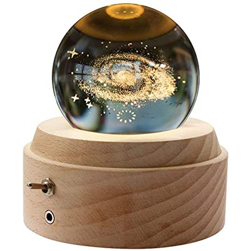 YTA 正規品 オルゴール 完売 月のランプ 宇宙 超長時間照明時間12-15時間 誕生日プレゼント 間接照明 絶品 クリスタルボール ベッドサイド