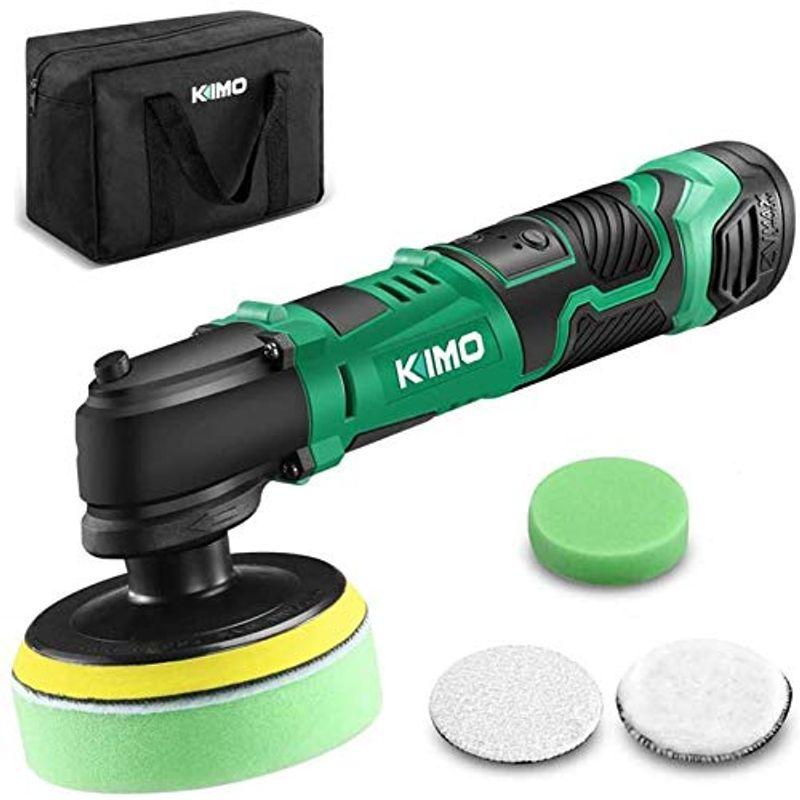爆売り 12v Kimo ポリッシャー 艶出し ホイール磨き 家庭用 車磨き 車用 軽量 研磨 5段変速 コードレス 充電式ポリッシャー 100mm 生地