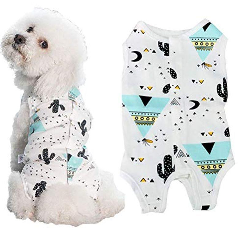 Sungroo犬用 術後服 猫用 術後着 術後ウェア エリザベスカラー着替え 小型犬 介護用品 術後の傷口保護 期間限定60 Off 柔らかい 皮膚保護 避妊服