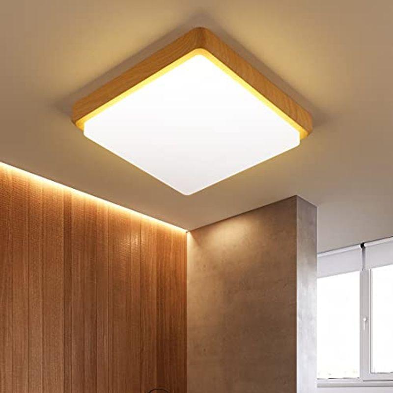 Led シーリングライト 四角形 木目調 30w 調光調色タイプ 4 6畳 常夜灯 天井ライト インテリア リビング照明器具 電球色 昼光色