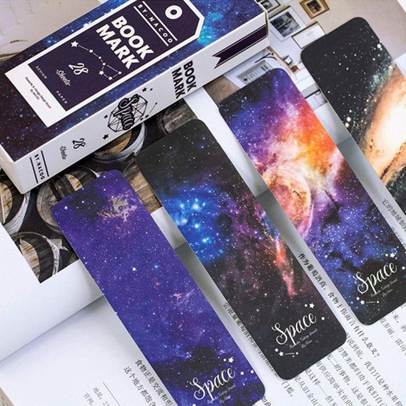 Shengo しおり ブックマーク おしゃれ しおり ブックマーカー メッセージカード 可愛い 綺麗 28枚セット 星空 春新作の