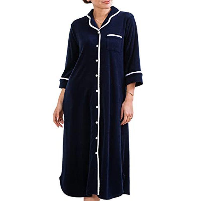 Sweet Mommy お風呂 バス用品 バスローブ マタニティパジャマ ワンピース ワンピース 前開き ガウン ウエスト調節