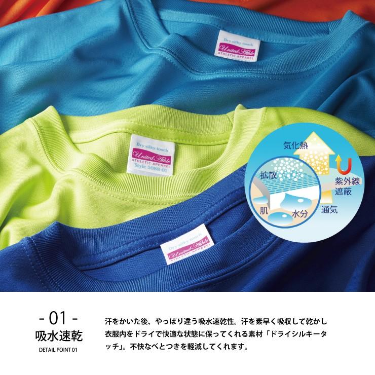 tシャツ Tシャツ ドライTシャツ シルキータッチ メンズ UVカット 吸汗