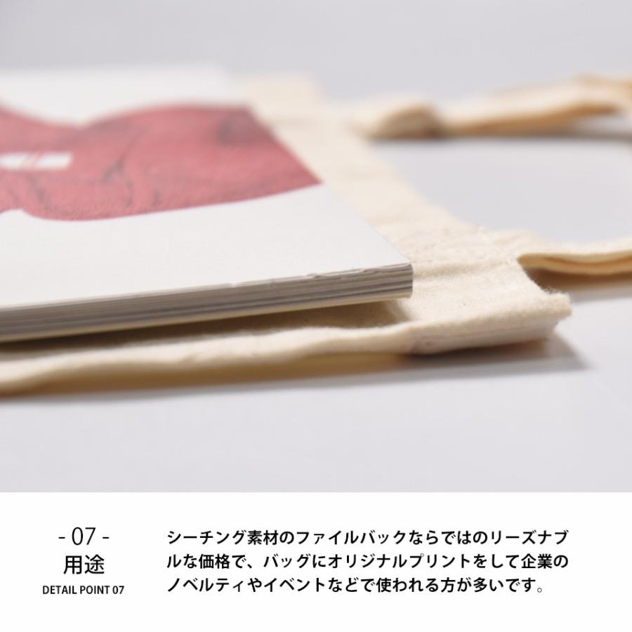 5枚セット ファイルバッグ 綿100％ 無地 メンズ トートバッグ