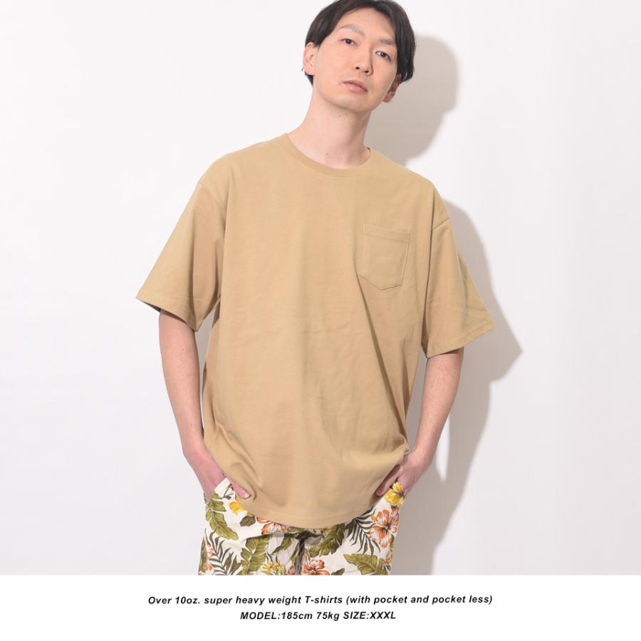 tシャツ メンズ 半袖 厚手 無地 半袖 透けないtシャツ ブランド おしゃれ 人気  白 黒 ポケットtシャツ 超厚手 10オンス 高品質｜muziichiba｜17