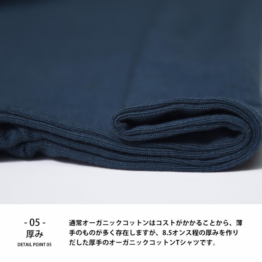 オーガニックコットン tシャツ 厚手 メンズ 無地 半袖 ブランド