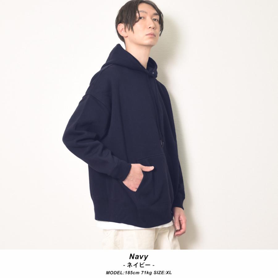 パーカー メンズ ビッグシルエット ブランド 裏起毛 無地 長袖 大きい