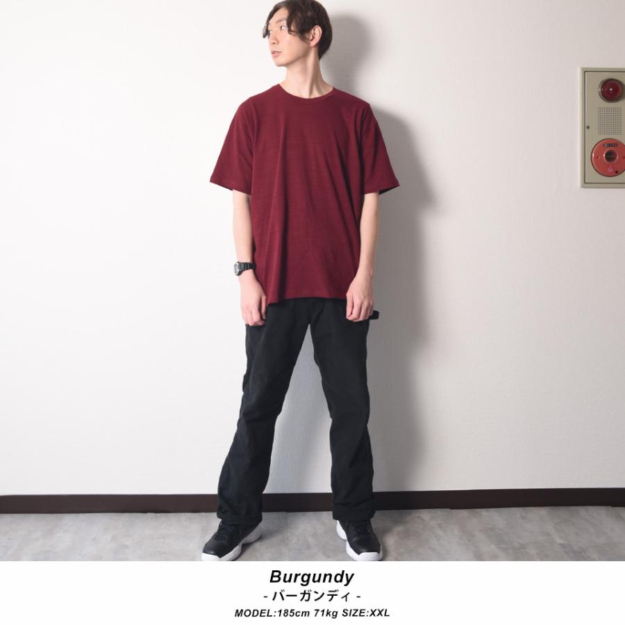 tシャツ Tシャツ メンズ 無地 半袖 スラブ 綿100％ 厚手 スラブtシャツ