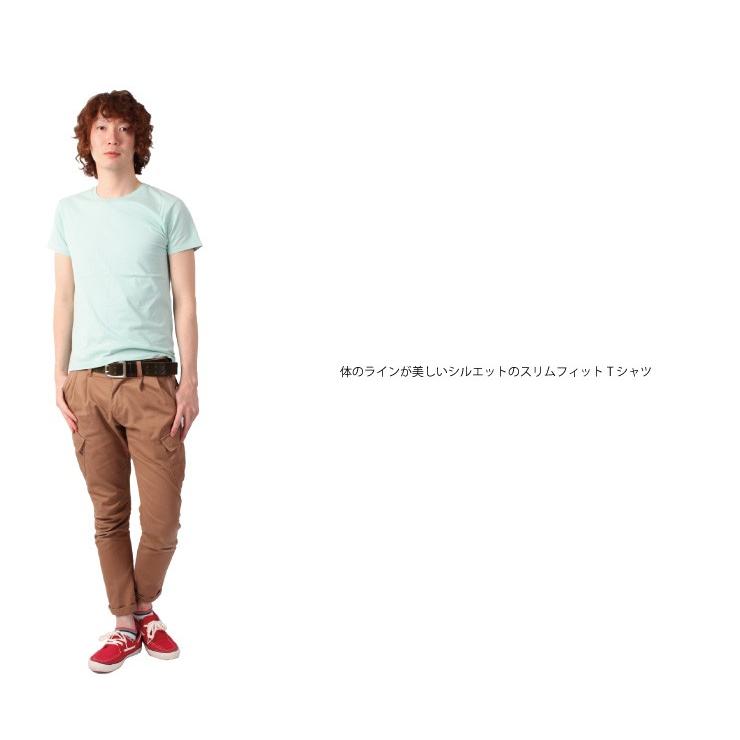 tシャツ Tシャツ メンズ 無地 半袖 カラバリ16色のスリムフィットT