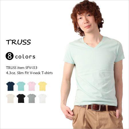 tシャツ Tシャツ メンズ 無地 半袖 スリムフィットVネックTシャツ 爆買