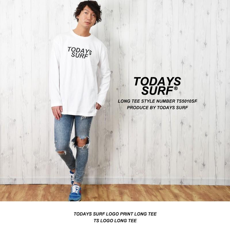TODAY'S SURF ロングTシャツ メンズ ロンt 長袖 ロゴT プリントTシャツ