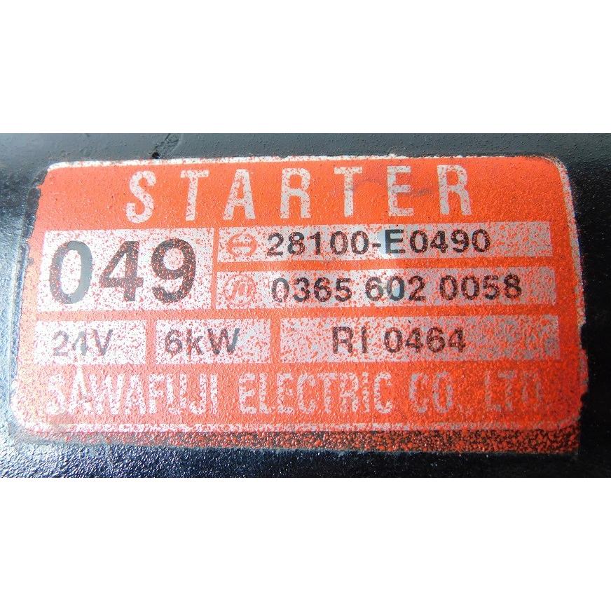 要コア返却】○スターター○澤藤 日野大型トラック用 0365-602-0058
