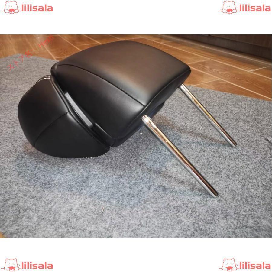 汎用 大型ヘッドレスト 2個セット ブラックレザー アルファード