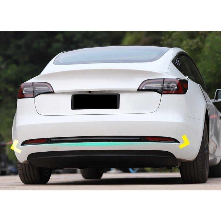 激安公式通販サイトです テスラモデル3 Tesla Model 3 用 リア フォグランプ ガーニッシュ フレーム 1セット 3色選び可