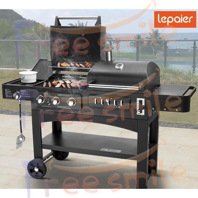 お買い得！ 中型BBQ炭火焼きガスグリル 家族3人?8人ぐらい最適 楽しいバーベキューガスグリル 【FKP3221160061】(115351円)