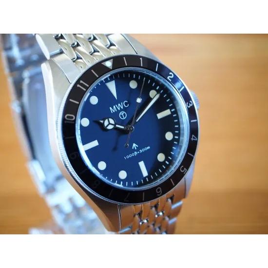【New】ミリタリーウォッチ MWC時計 1960s 39mm ハイブリッド 300m ダイバーズ サブマリーナ  ステンブレスレット メカクォーツ SEIKO VH31 レトロペイントの画像