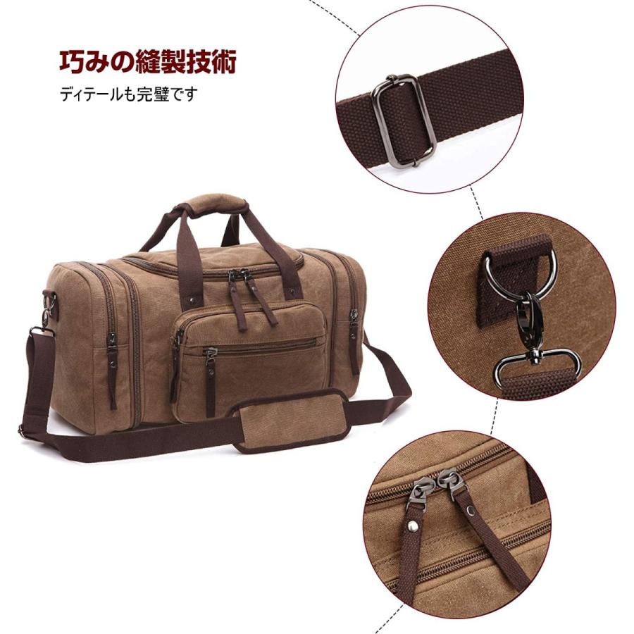 最新コレックション Fandare ダッフル ドラムバッグ ショルダーバッグ メンズ 修学旅行 二泊三日用 キャンパス トラベル 3way 帆布 ボストンバッグ スーツケース キャリーバッグ