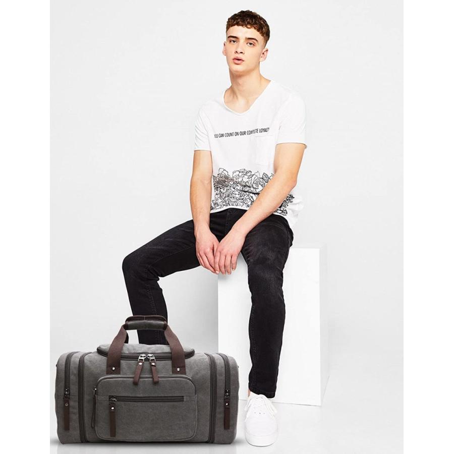 最新コレックション Fandare ダッフル ドラムバッグ ショルダーバッグ メンズ 修学旅行 二泊三日用 キャンパス トラベル 3way 帆布 ボストンバッグ スーツケース キャリーバッグ