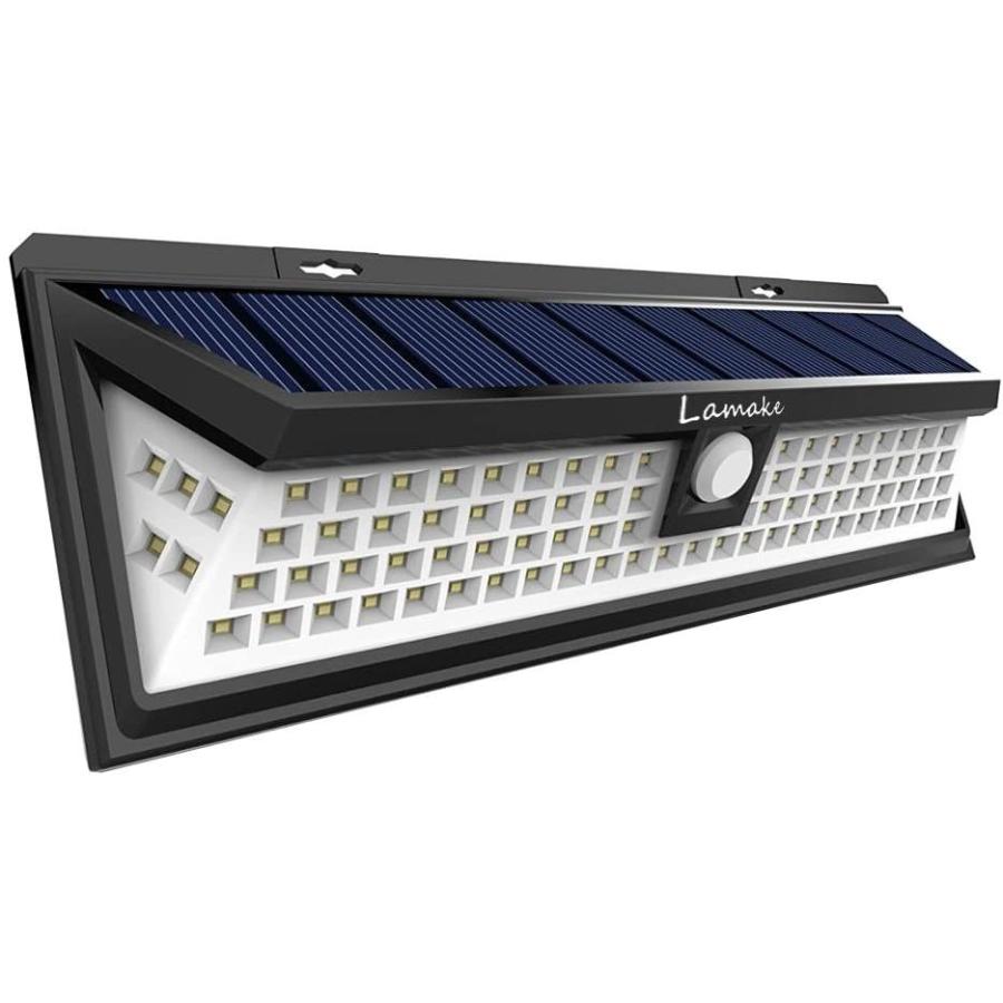 Lamake 改良版 超超明るい 新作からsaleアイテム等お得な商品満載 4400mah大容量バッテリー内蔵 センサーライト 明暗センサー ソーラー充電 取付簡単 三つ照明モード