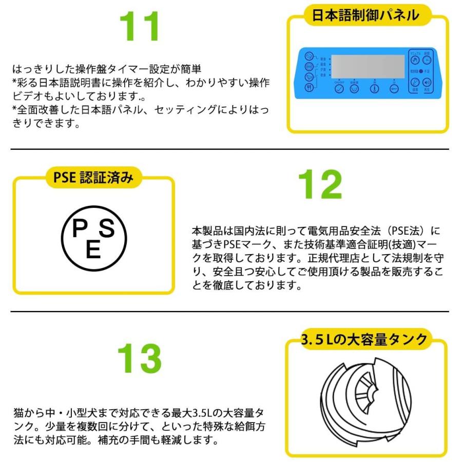 Iseebiz 自動給餌器 猫 犬 うさぎ 自動餌やり機 自動給餌機 オートフィーダ タイマー 録音 2way給電 3 5l