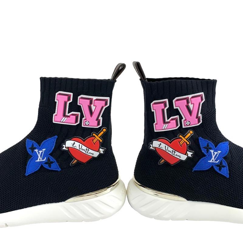 ルイヴィトン LOUIS VUITTON ブラックハートライン スニーカー 靴 
