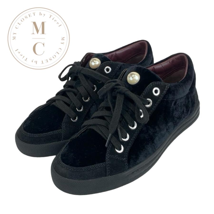 CHANEL（シャネル） スニーカー 靴 シューズ ベロア スエード ブラック