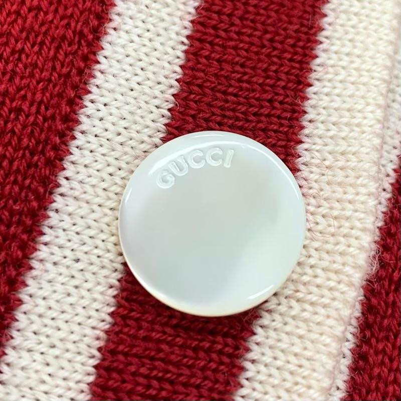 未使用 グッチ GUCCI カーディガン ニット ジャケット GGジャカード ウール レッドの画像