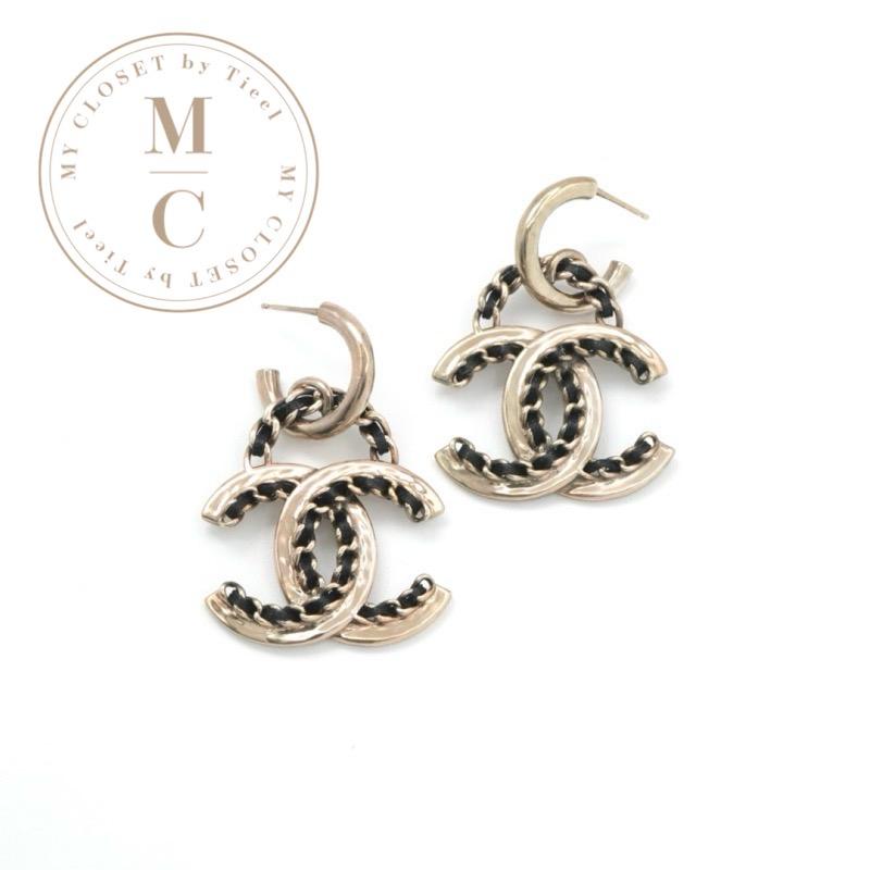 CHANEL シャネル ピアス イヤリング ゴールド ブラック ココマーク 