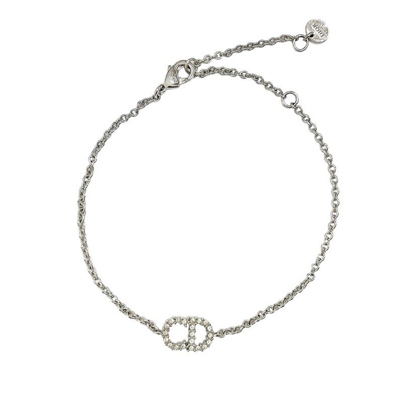 ChristianDior Clair D Lune ブレスレット シルバー Clair D Lune Bracelet Silver-Finish Metal and White Crystals