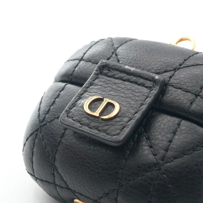 クリスチャンディオール CHRISTIAN DIOR カナージュ ブラック ゴールド CD チェーン airpodsケース_4
