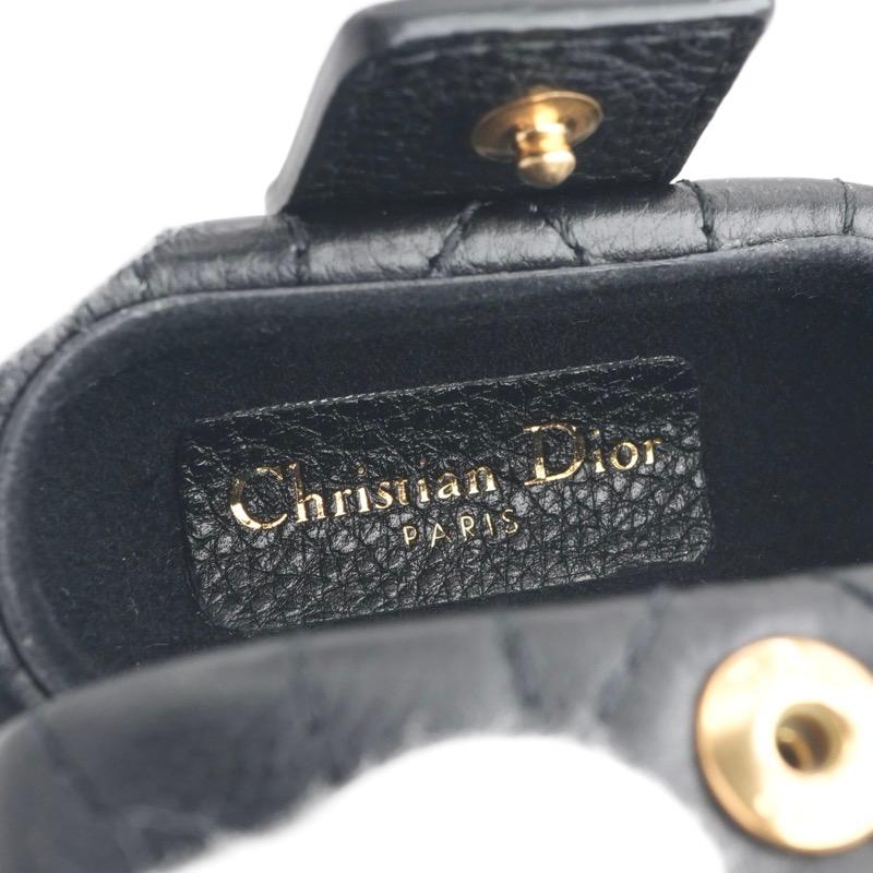 クリスチャンディオール CHRISTIAN DIOR カナージュ ブラック ゴールド CD チェーン airpodsケース_7