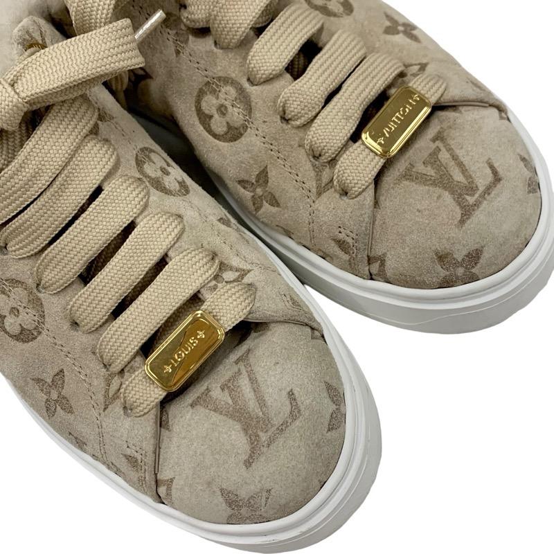 【美品】ルイヴィトンタイムアウトラインスエード スニーカー！ LOUIS VUITTON（ルイ・ヴィトン） タイムアウトライン モノグラム