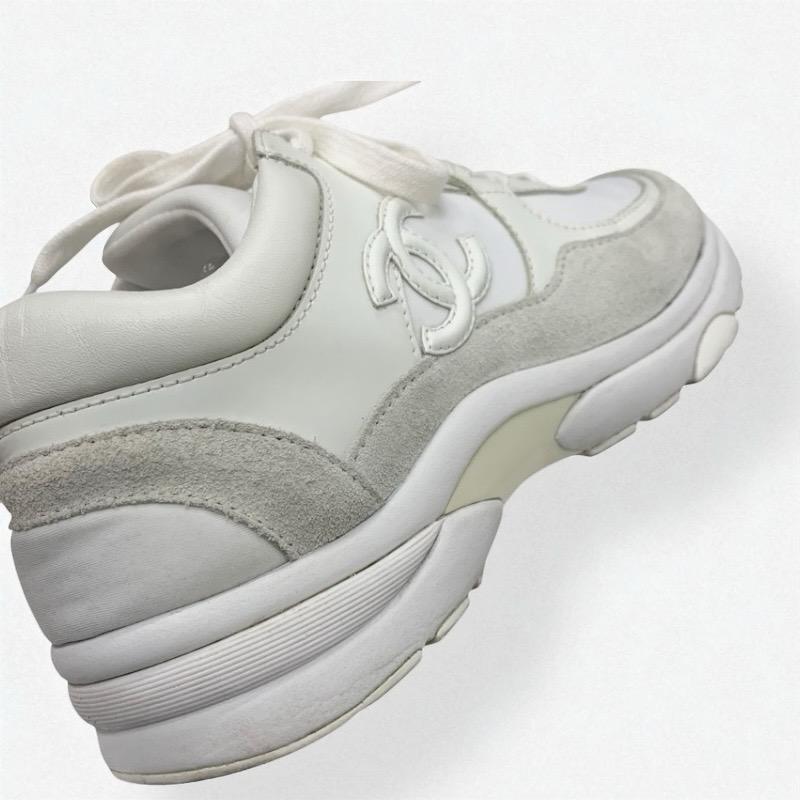 CHANEL シャネル スニーカー 靴 シューズ レザー ファブリック