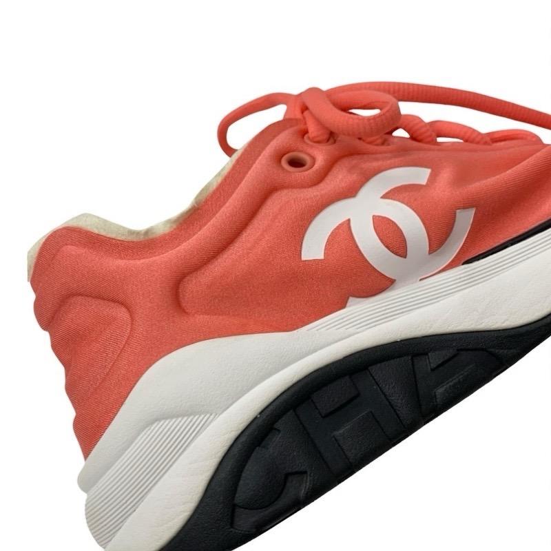 CHANEL シャネル スニーカー 靴 シューズ ファブリック ピンク系 