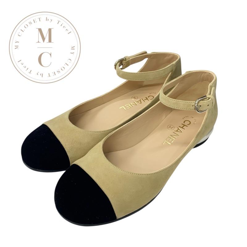 CHANEL（シャネル） パンプス 靴 シューズ スエード ベロア ベージュ