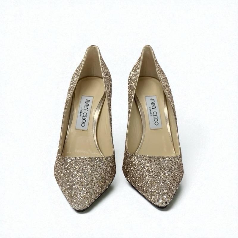 ジミーチュウ JIMMY CHOO ROMY パンプス 靴 シューズ グリッター ゴールド パーティーシューズ_2