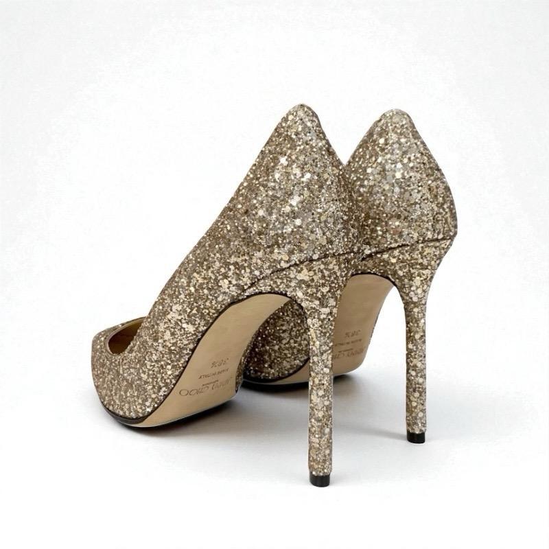 ジミーチュウ JIMMY CHOO ROMY パンプス 靴 シューズ グリッター ゴールド パーティーシューズ_4