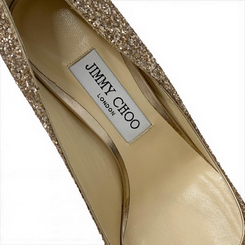 ジミーチュウ JIMMY CHOO ROMY パンプス 靴 シューズ グリッター ゴールド パーティーシューズ_7