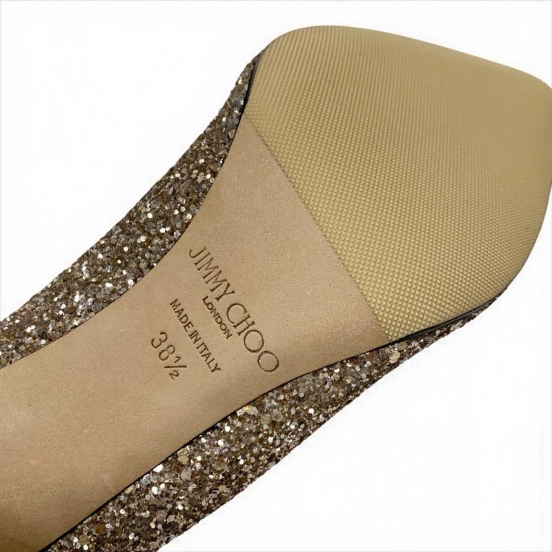 ジミーチュウ JIMMY CHOO ROMY パンプス 靴 シューズ グリッター ゴールド パーティーシューズ_8