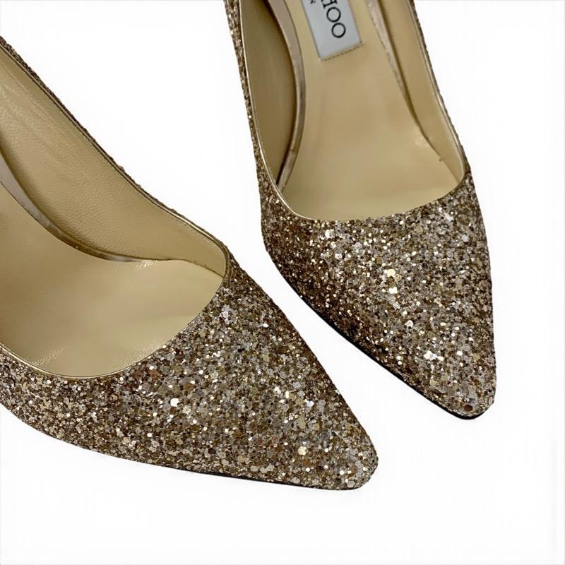 ジミーチュウ JIMMY CHOO ROMY パンプス 靴 シューズ グリッター ゴールド パーティーシューズ_9