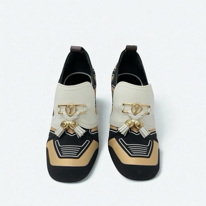 ルイヴィトン LOUIS VUITTON スウィフトライン モノグラム パンプス 靴 シューズ レザー ファブリック ブラック ベージュ ホワイト_2