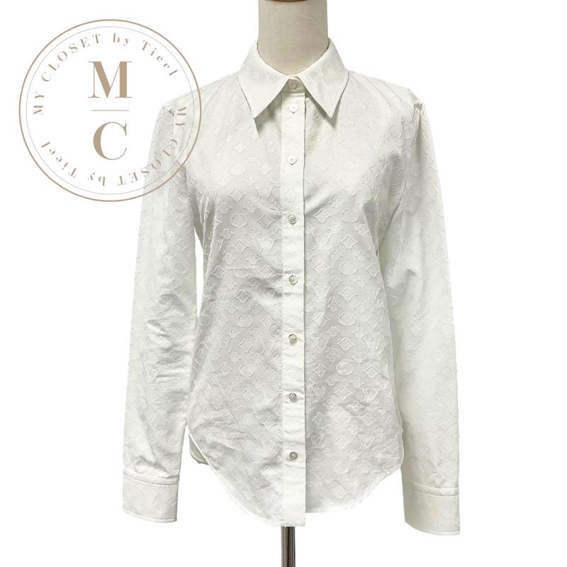 ルイ・ヴィトン　ホワイトシャツ LOUIS VUITTON - LOUIS VUITTON コットン プリント シャツの通販 by